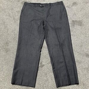 Men's Linea Naturale Luxe Wool Charcoal Gray Dress Pants Sz 40 Made in Italy